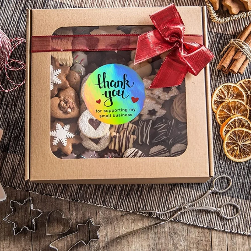 50 Ct.  Thank You Stickers Small Business - 2” Round Labels with 4 Desig…